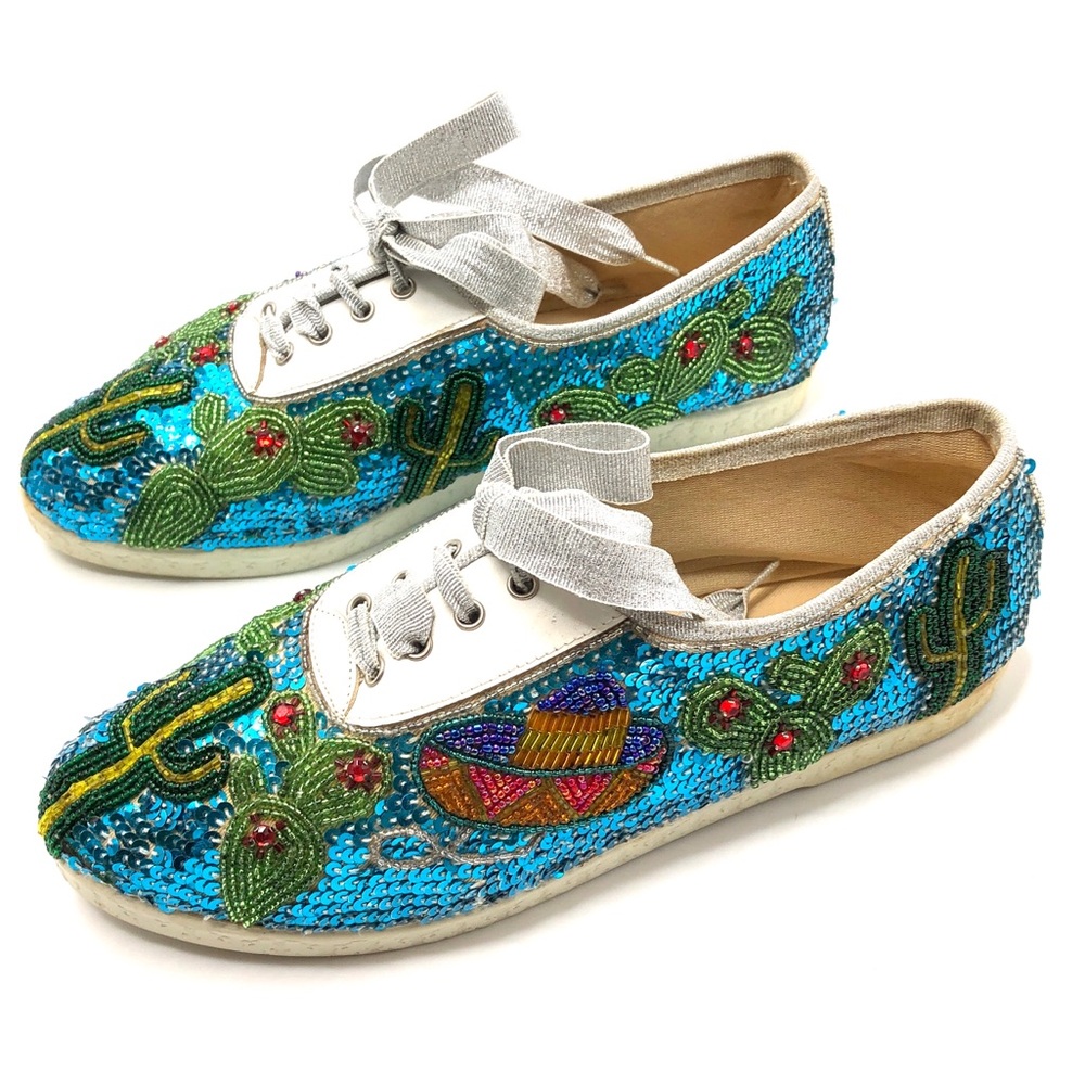 Vintage Frankie & Baby Sequined Sneakers 8.5